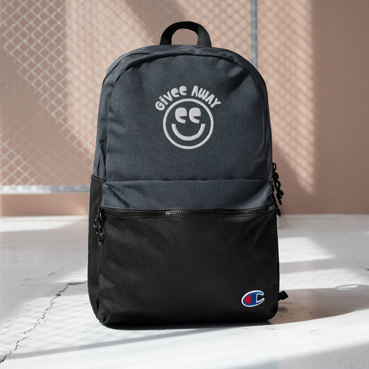Givee Away Embroidered Champion Backpack
